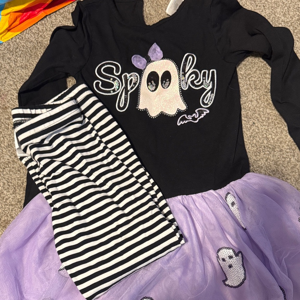 Spooky Halloween Ghost Set - Black and Lavender